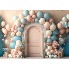 LB0534 Balloons Garland Doorway Backdrop