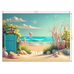 LB0535 Summer Beach Backdrop