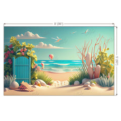 LB0535 Summer Beach Backdrop