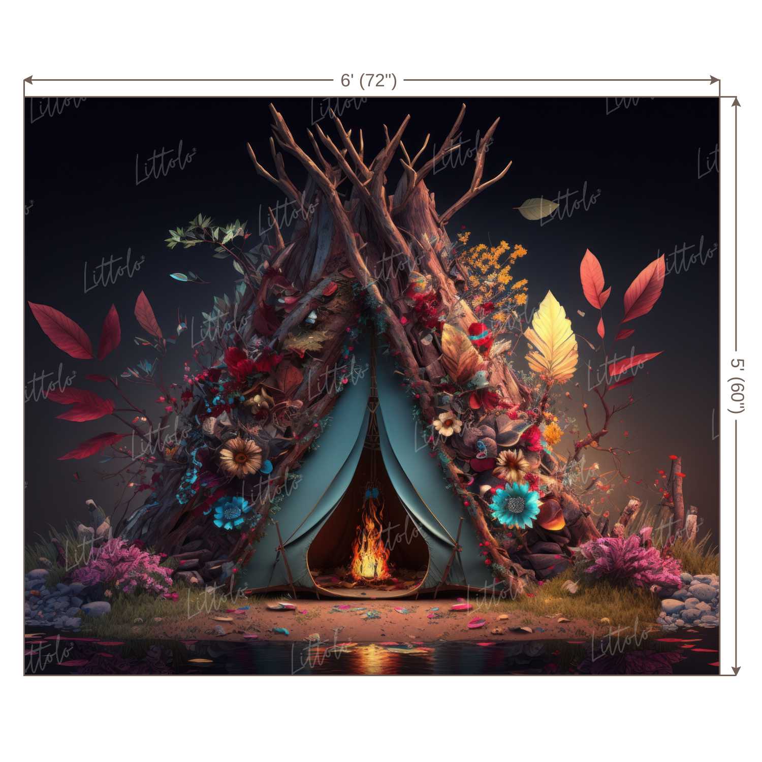 LB0537 Adventure Camping Backdrop