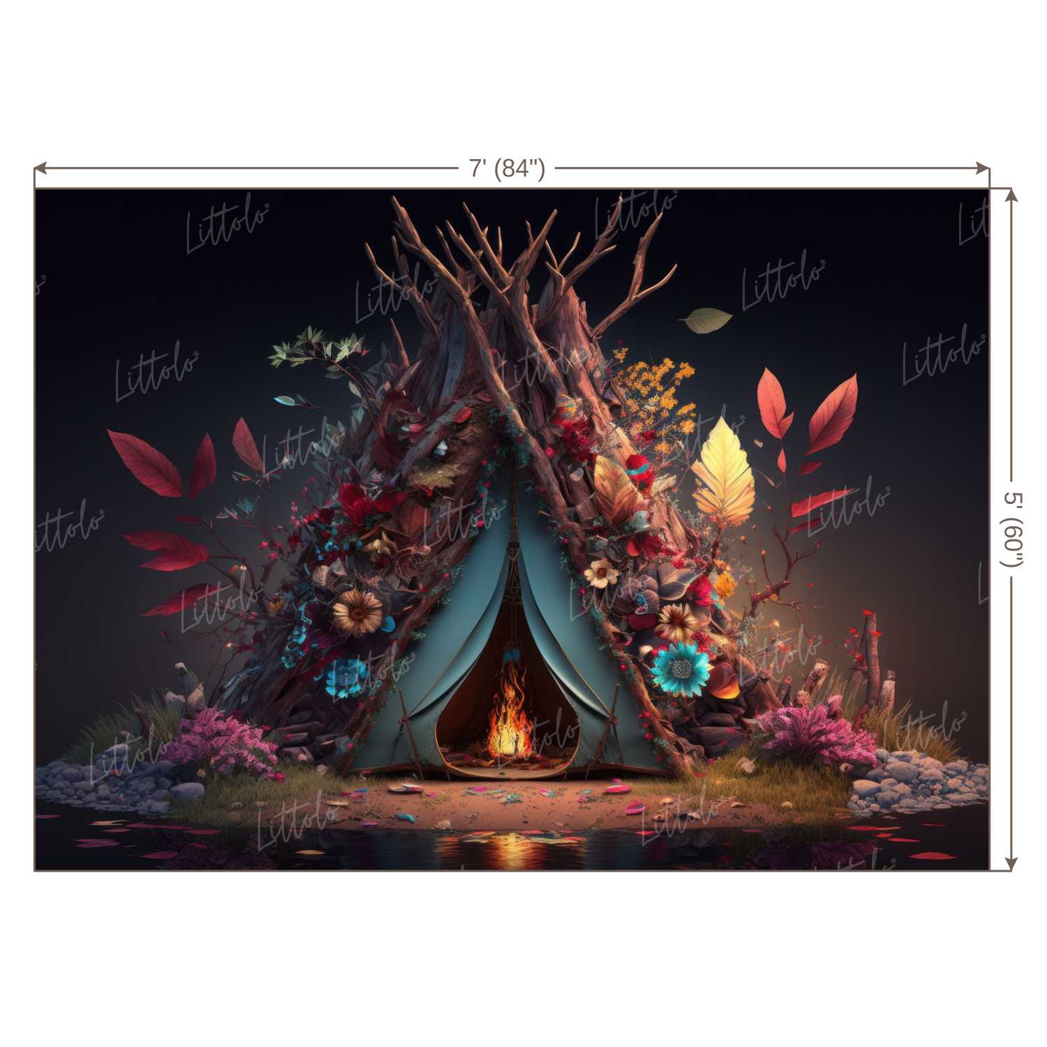 LB0537 Adventure Camping Backdrop