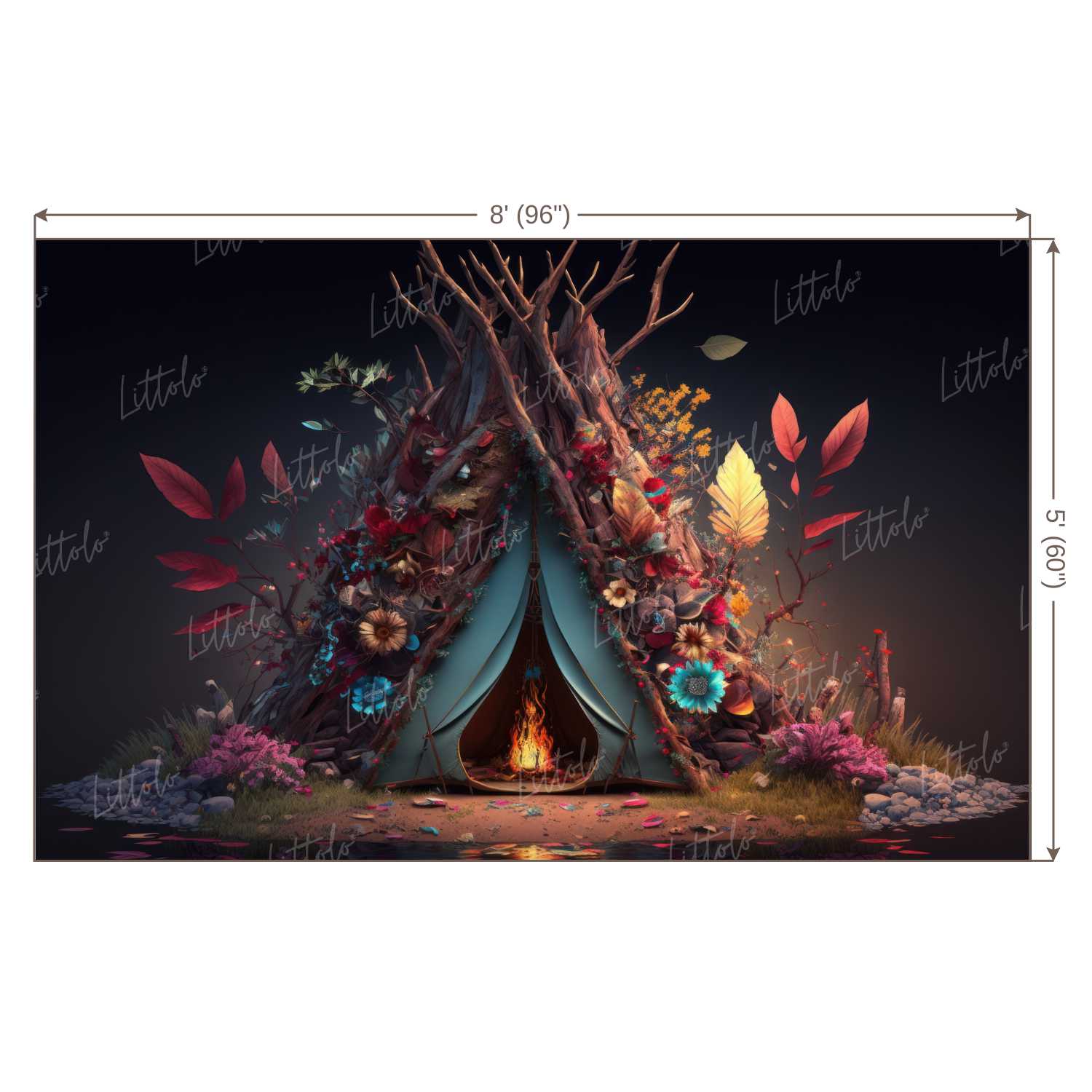 LB0537 Adventure Camping Backdrop