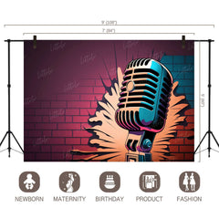 LB0538 Music Rockstar Backdrop