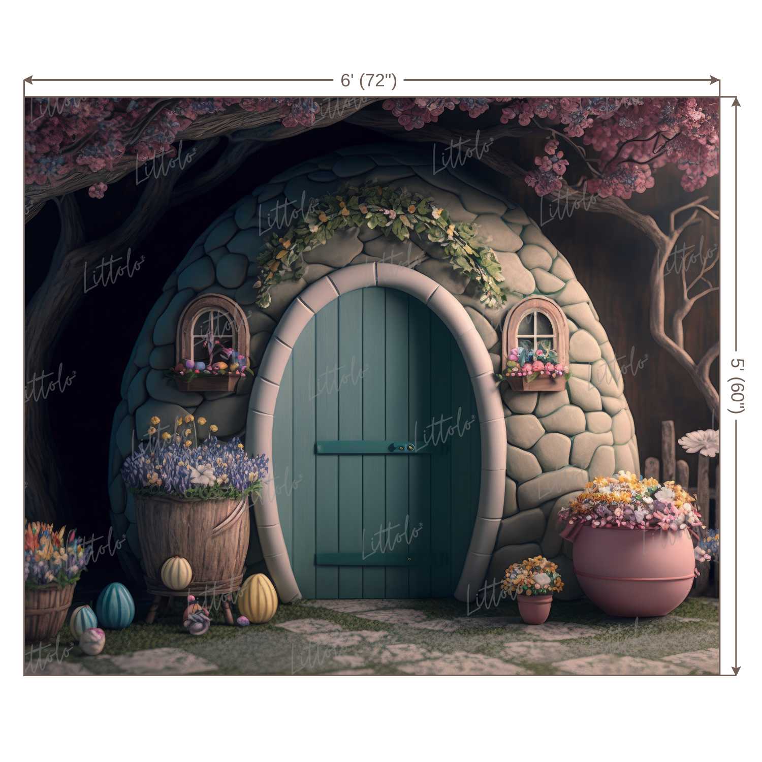 LB0542 Fantasy House Doorway Backdrop