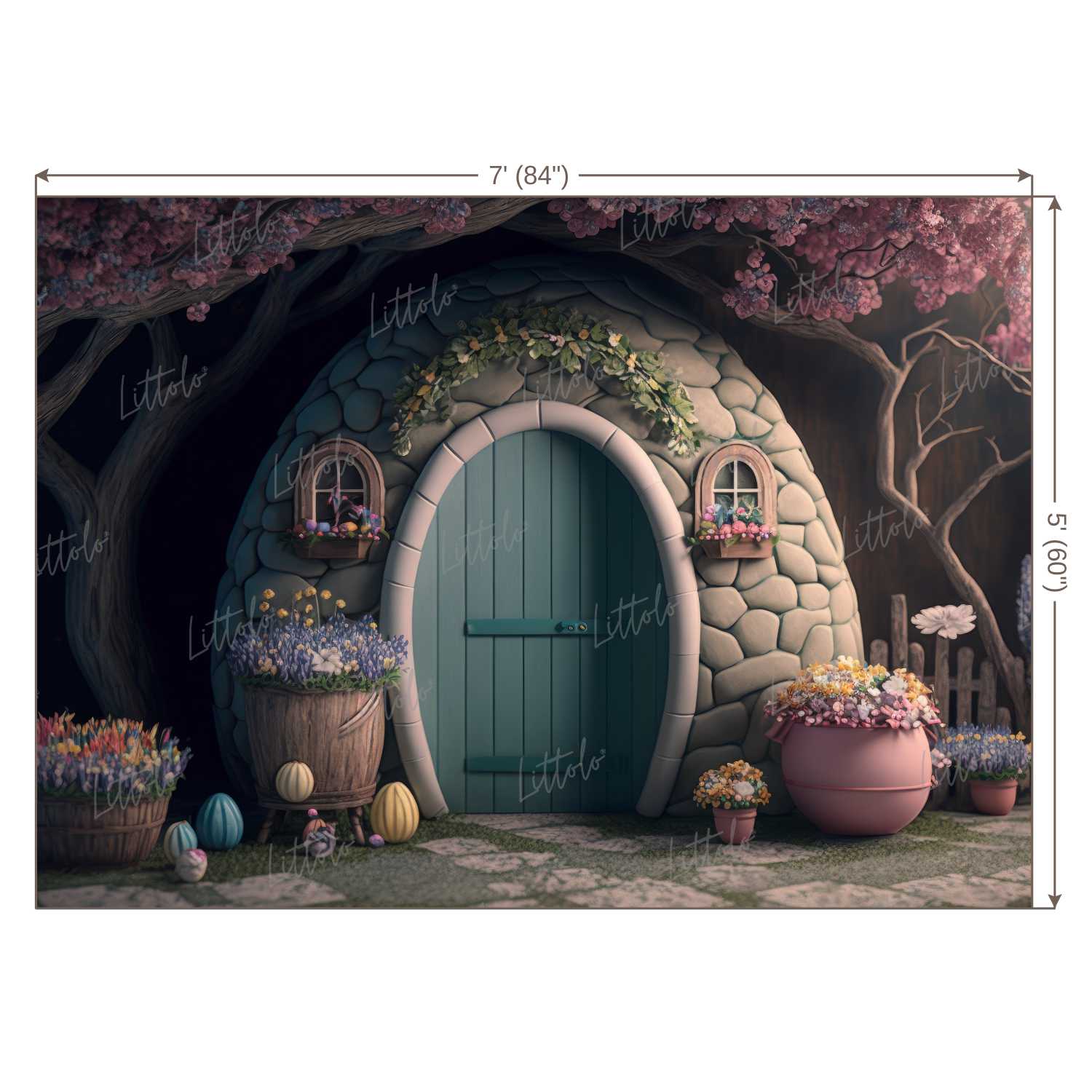 LB0542 Fantasy House Doorway Backdrop