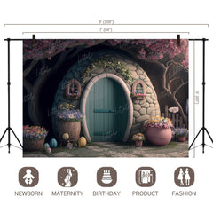 LB0542 Fantasy House Doorway Backdrop