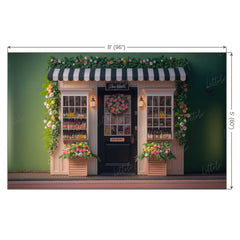 LB0543 Flowers Shop Backdrop