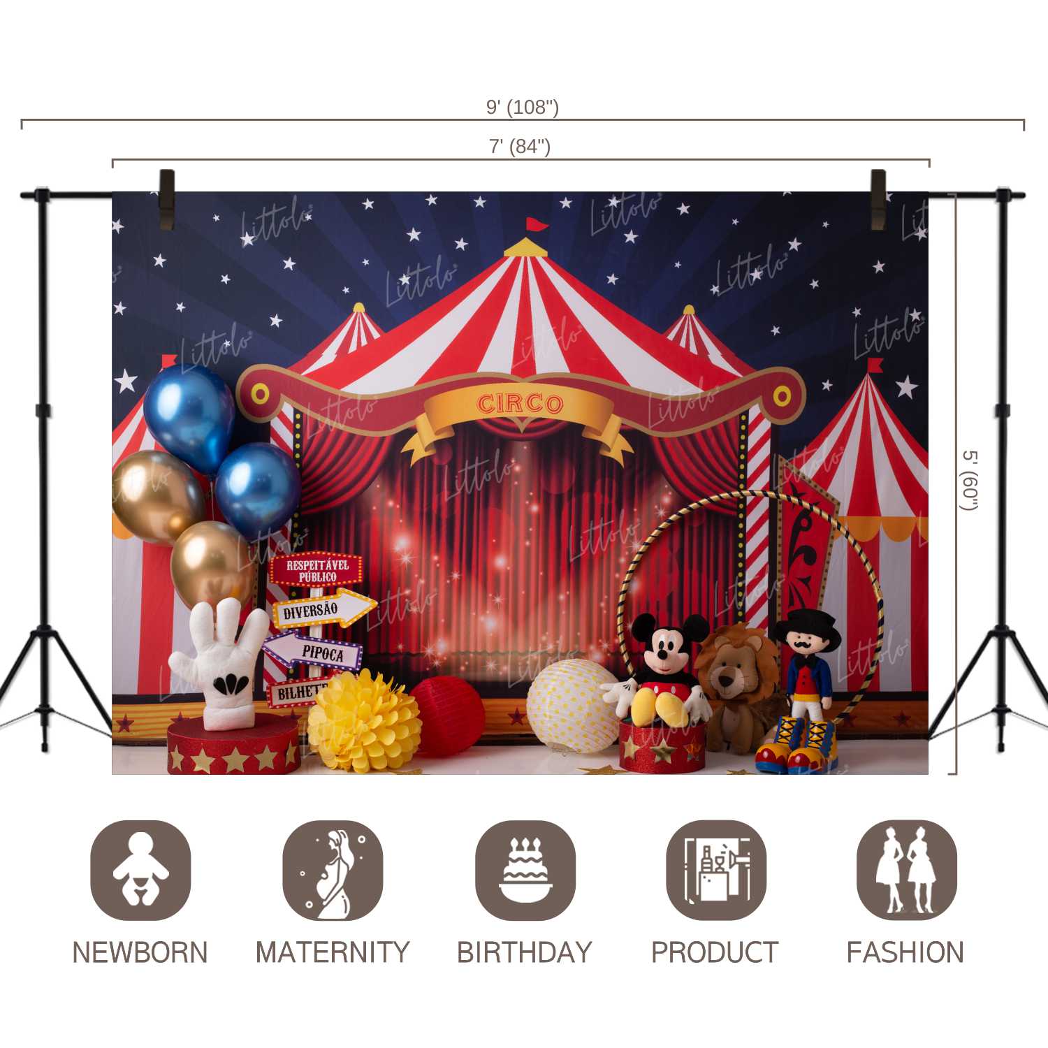 LB0545 Circus Backdrop