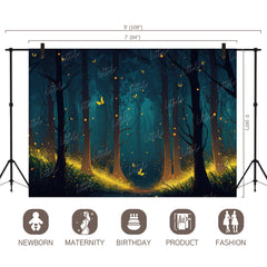 LB0547 Dark Theme Forest Backdrop