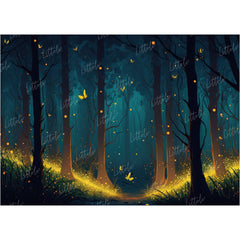 LB0547 Dark Theme Forest Backdrop