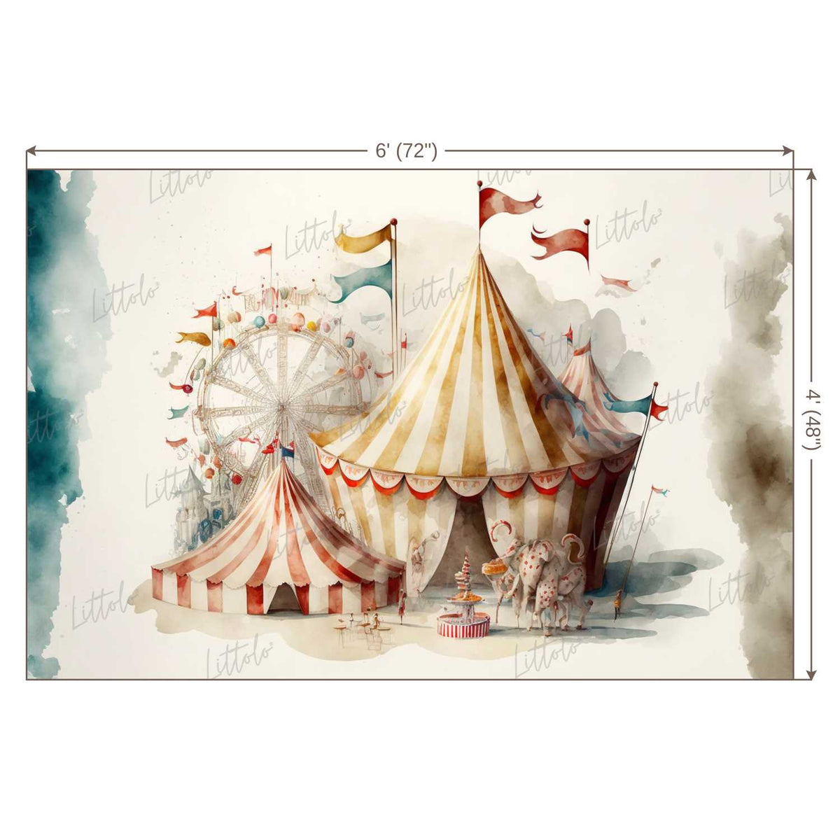 LB0548 Vintage Circus Backdrop