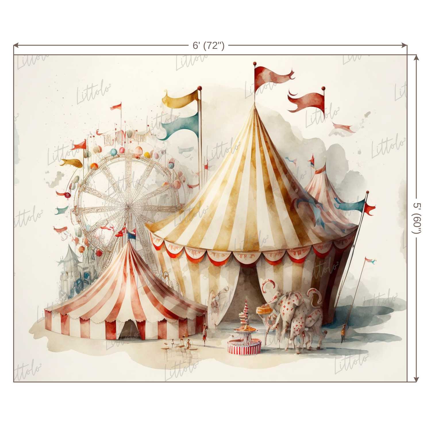 LB0548 Vintage Circus Backdrop