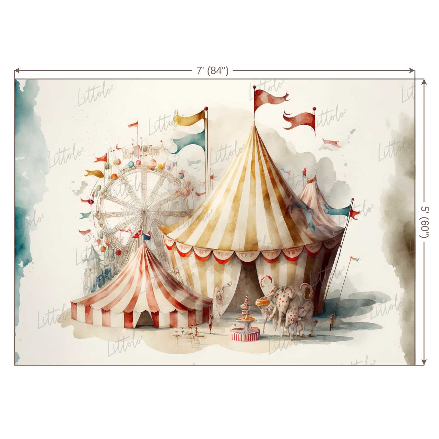 LB0548 Vintage Circus Backdrop