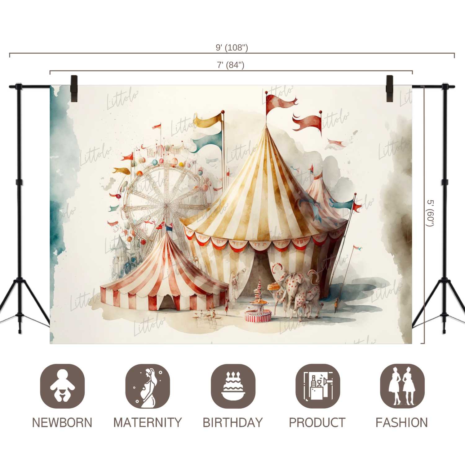 LB0548 Vintage Circus Backdrop