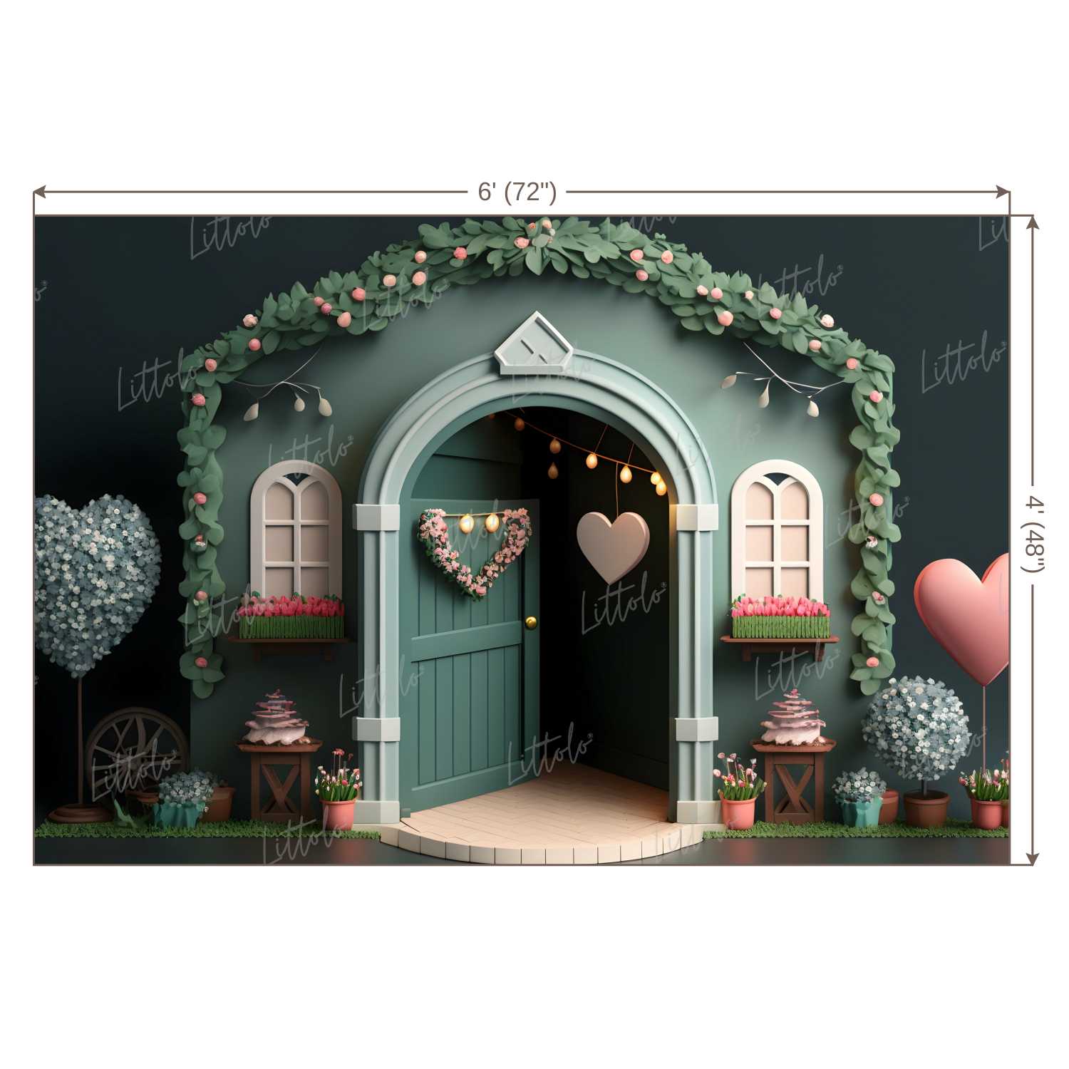 LB0555 Fantasy House Doorway Backdrop