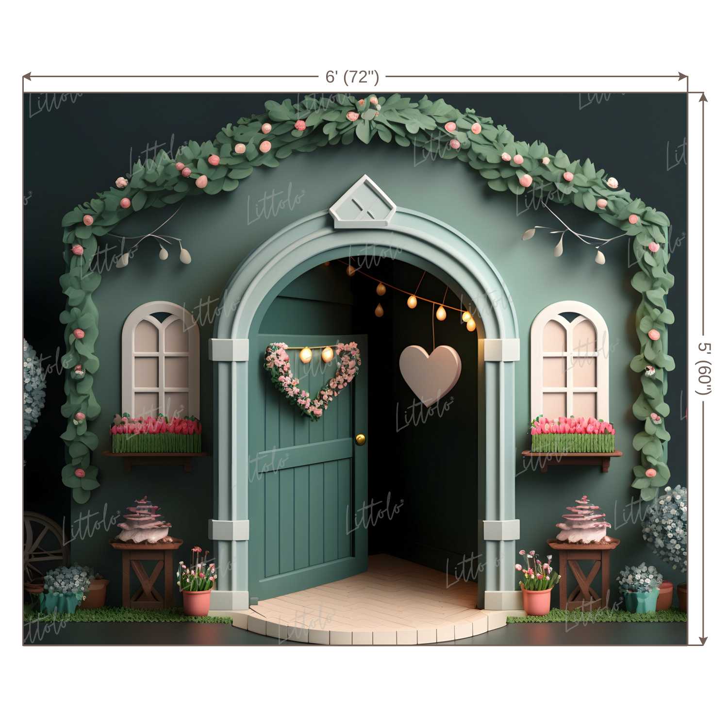 LB0555 Fantasy House Doorway Backdrop