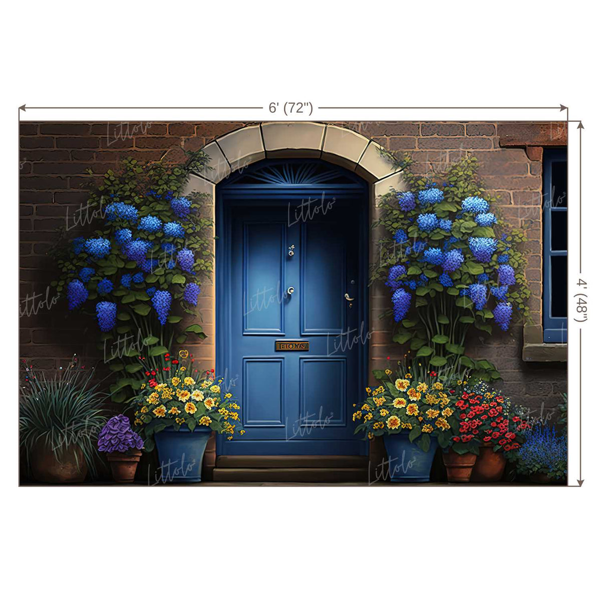 LB0559 Flowers Doorway Backdrop