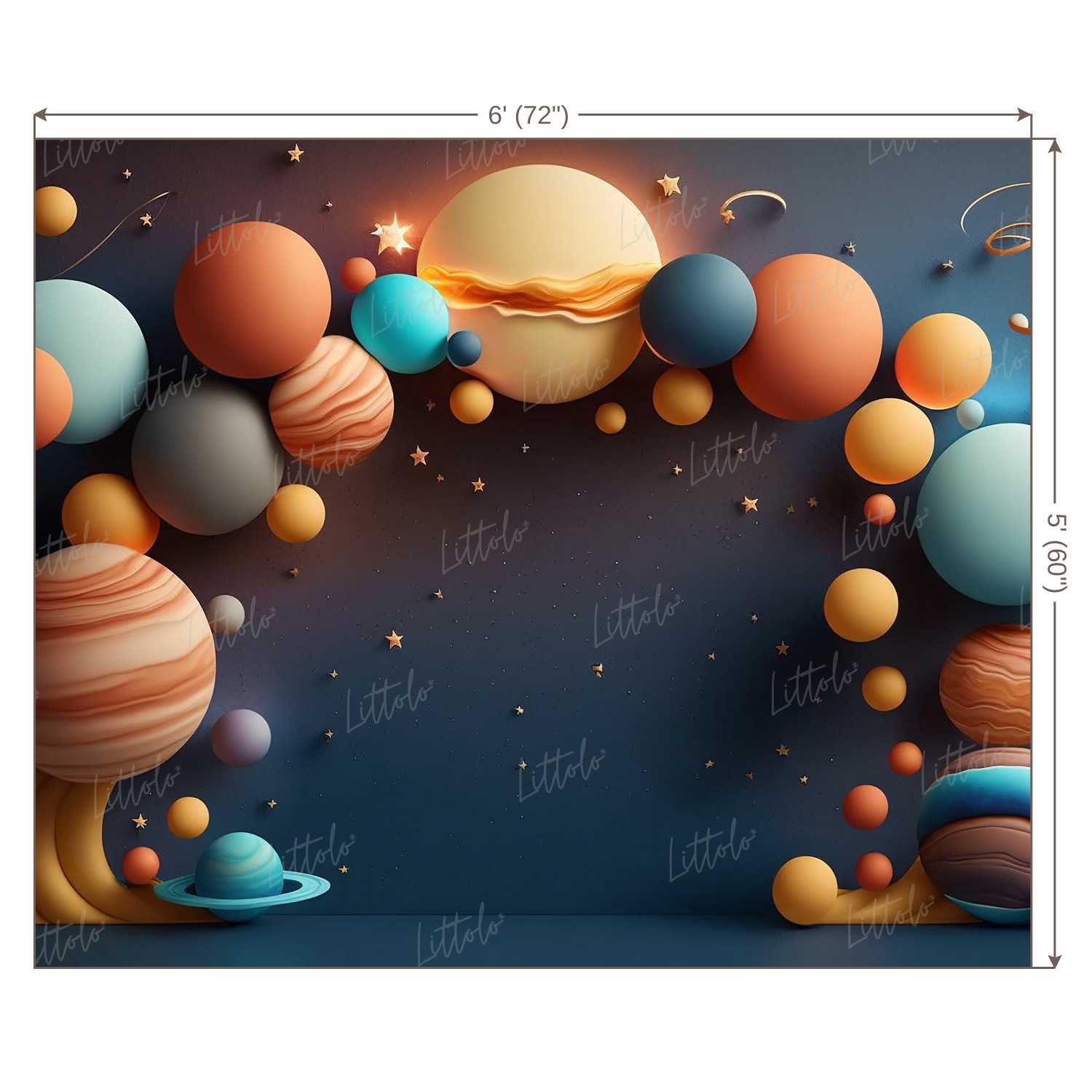 LB0561 Balloons Garland Astronaut Space Backdrop