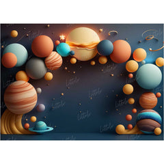 LB0561 Balloons Garland Astronaut Space Backdrop