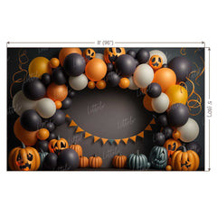 LB0562 Balloons Garland Halloween Backdrop