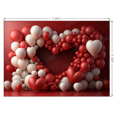 LB0567 Balloons Garland Love Backdrop