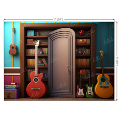 LB0574 Library Music Backdrop