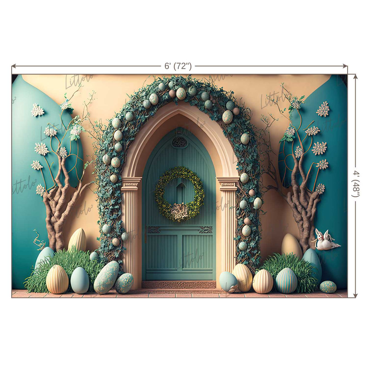 LB0577 Easter Doorway Backdrop