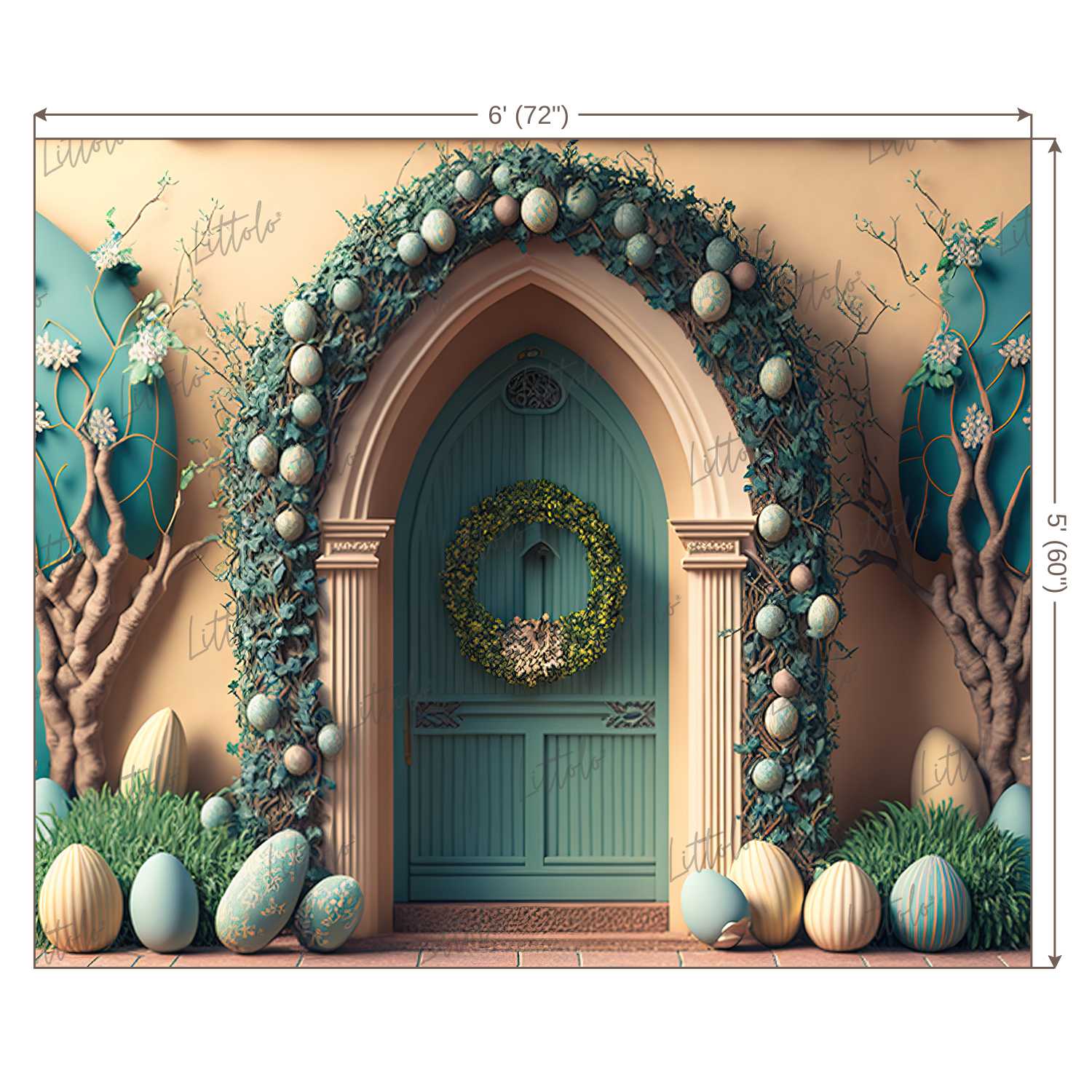 LB0577 Easter Doorway Backdrop