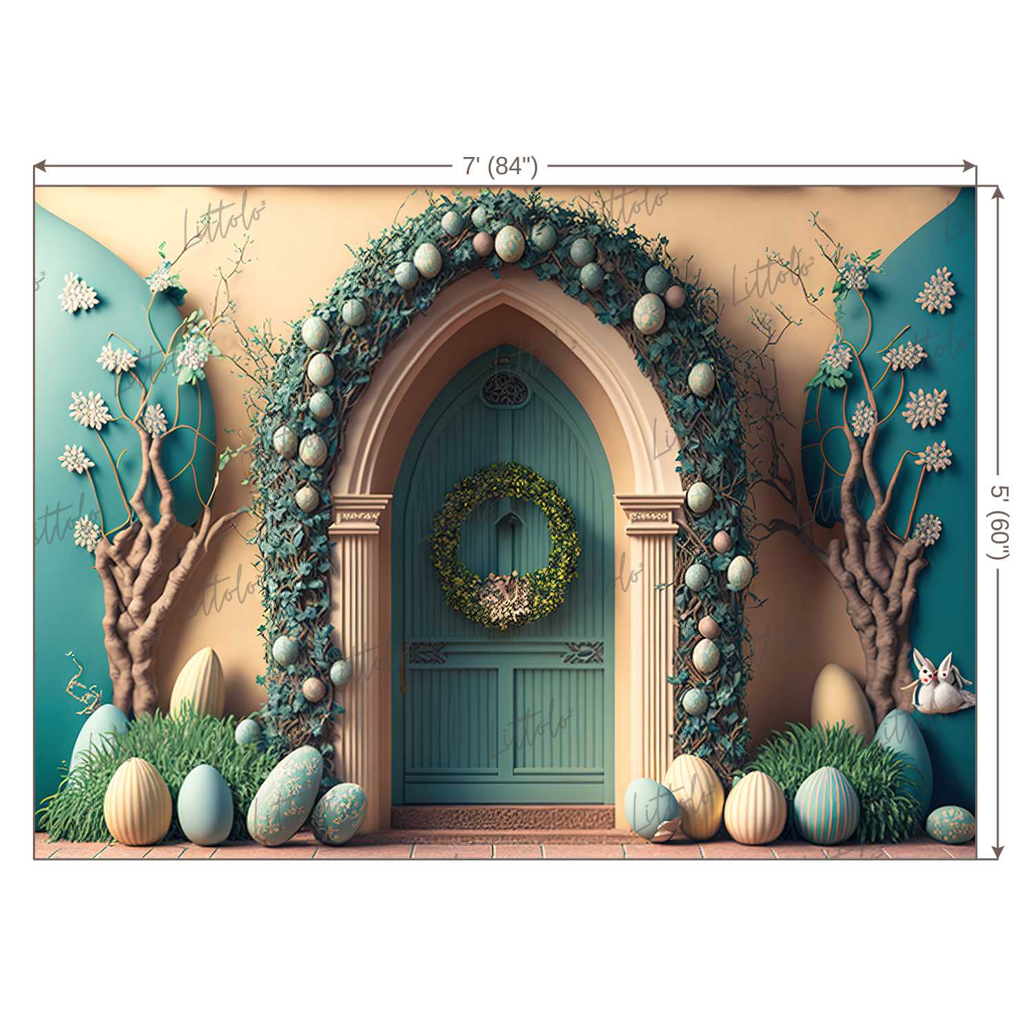 LB0577 Easter Doorway Backdrop