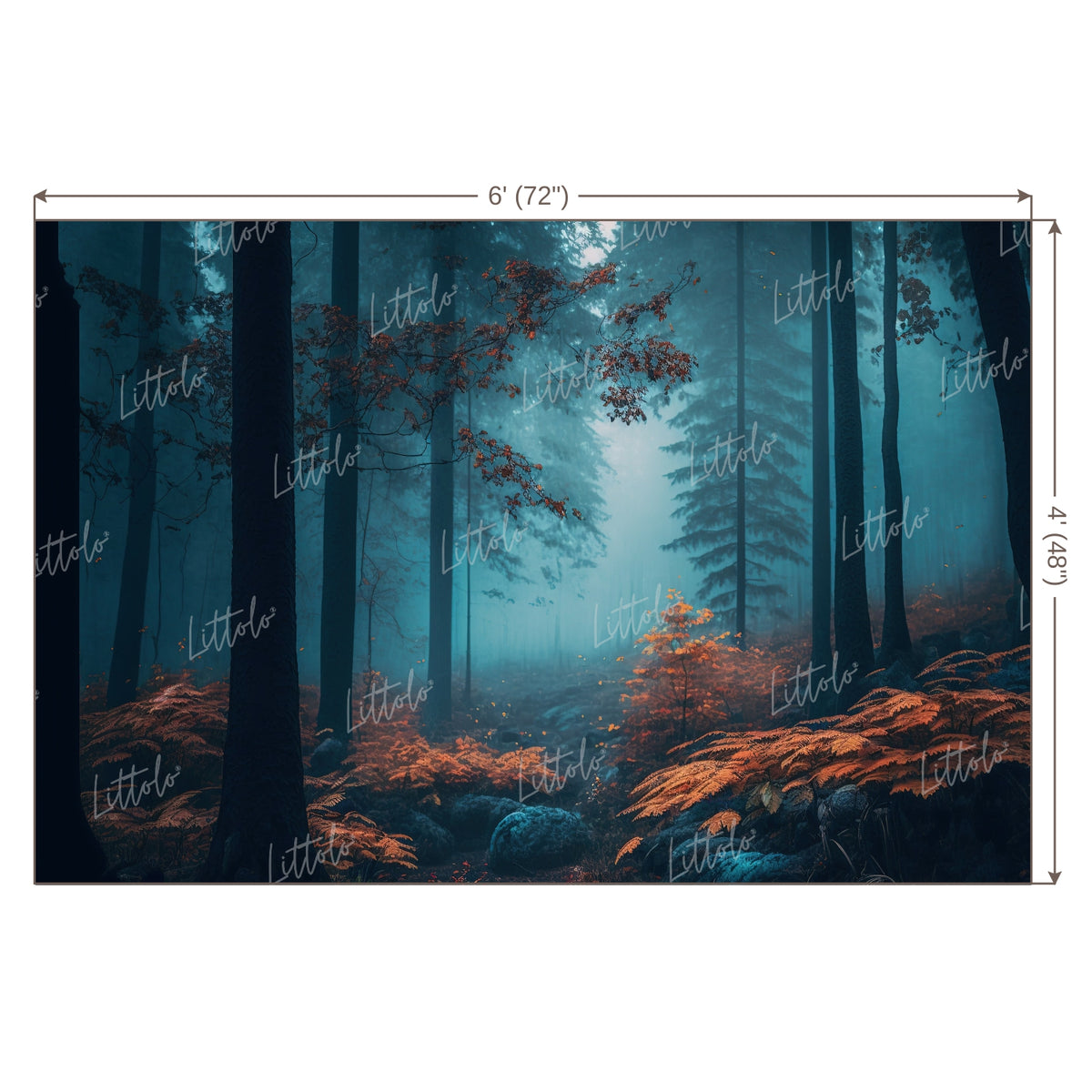 LB0578 Dark Theme Forest Backdrop