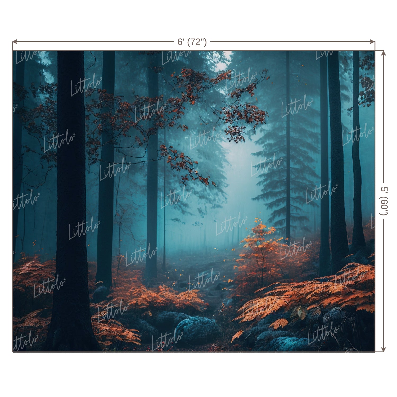 LB0578 Dark Theme Forest Backdrop