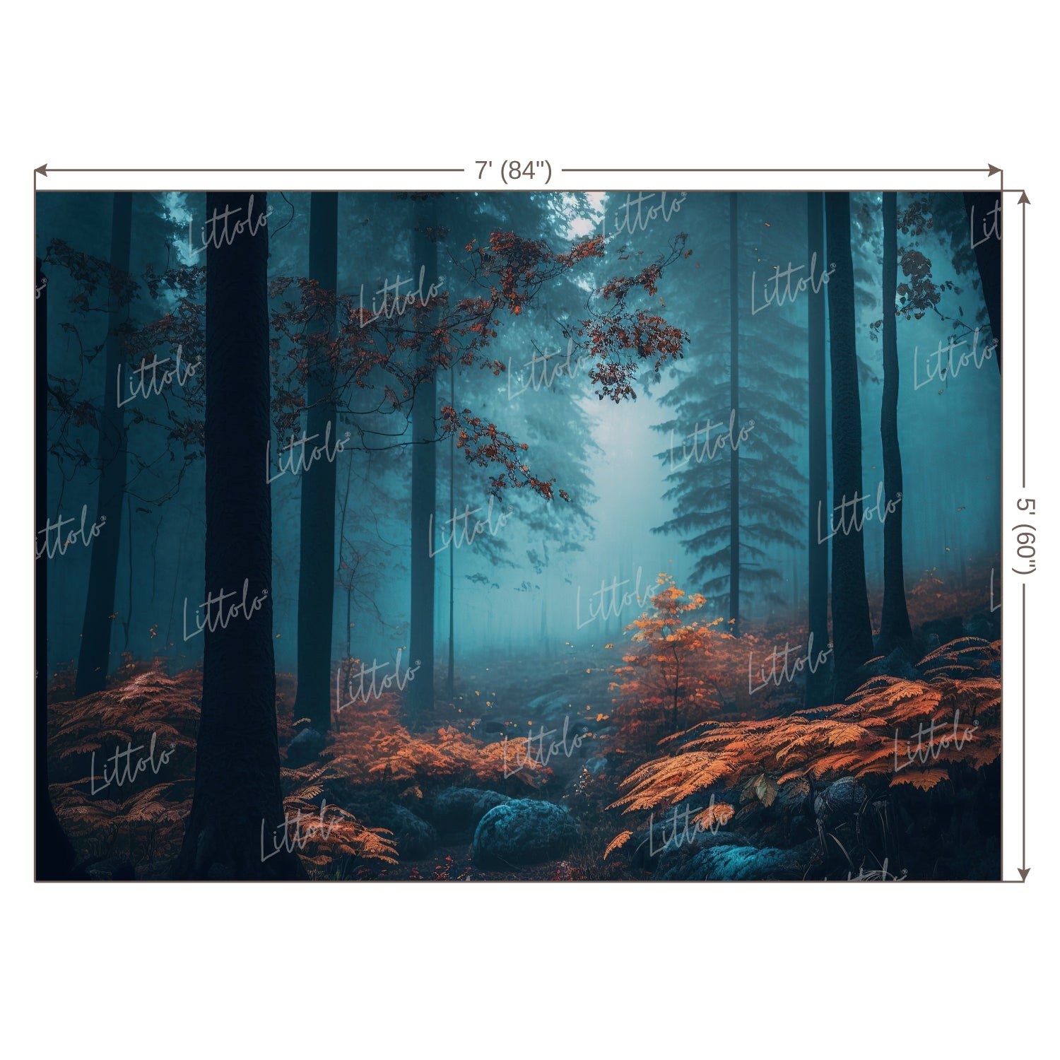 LB0578 Dark Theme Forest Backdrop