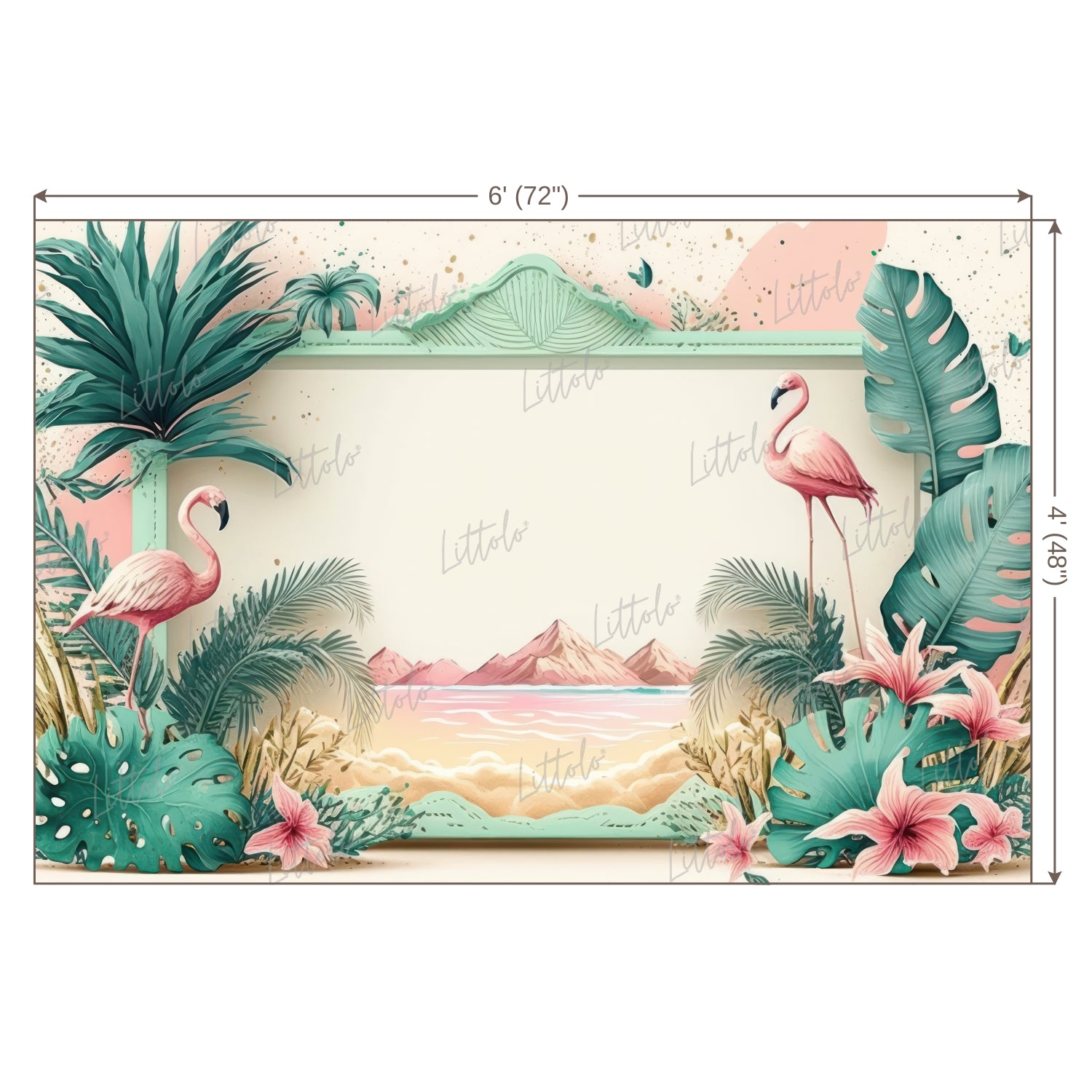 LB0579 Flamingo Backdrop