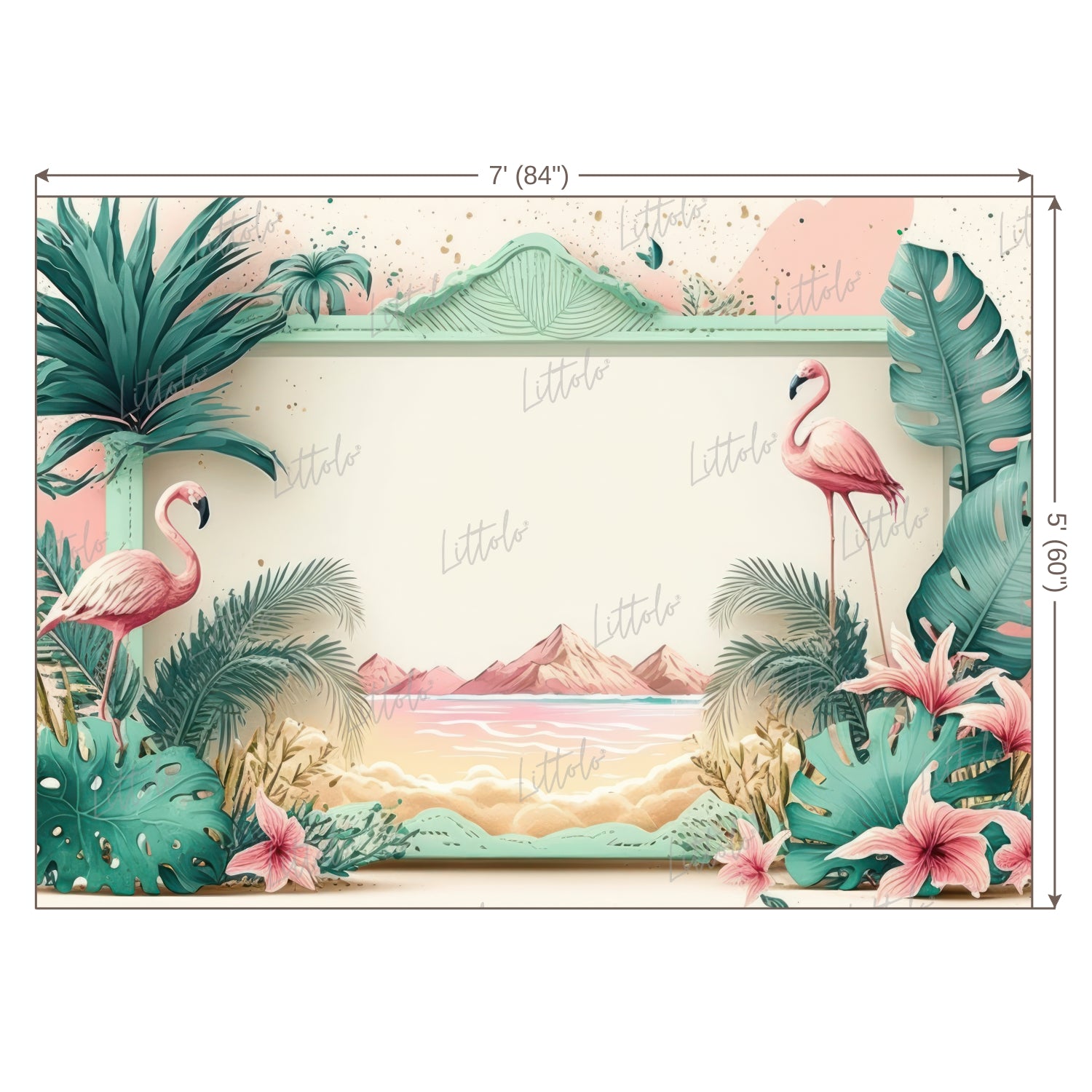 LB0579 Flamingo Backdrop