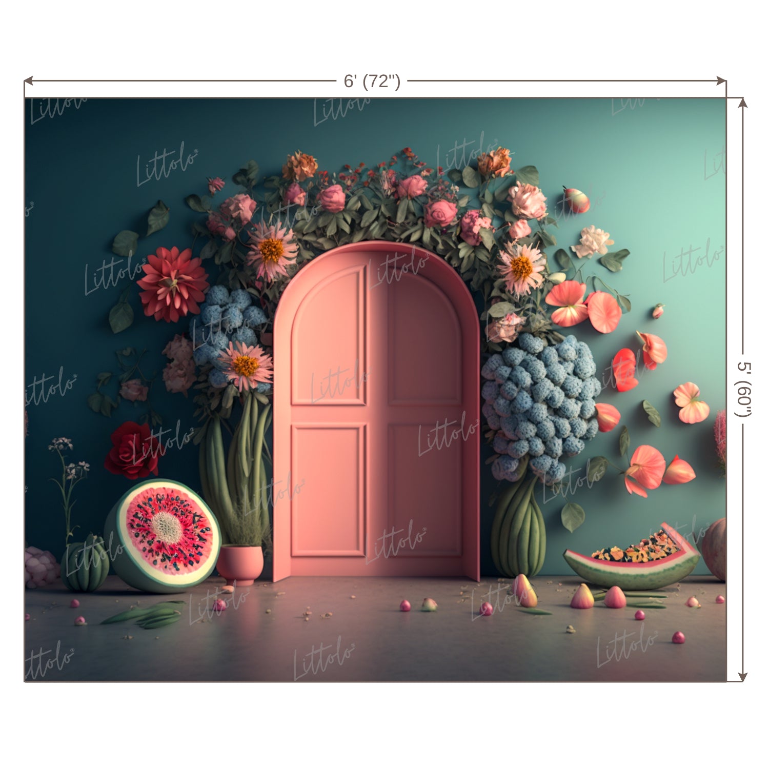 LB0580 Summer Doorway Backdrop