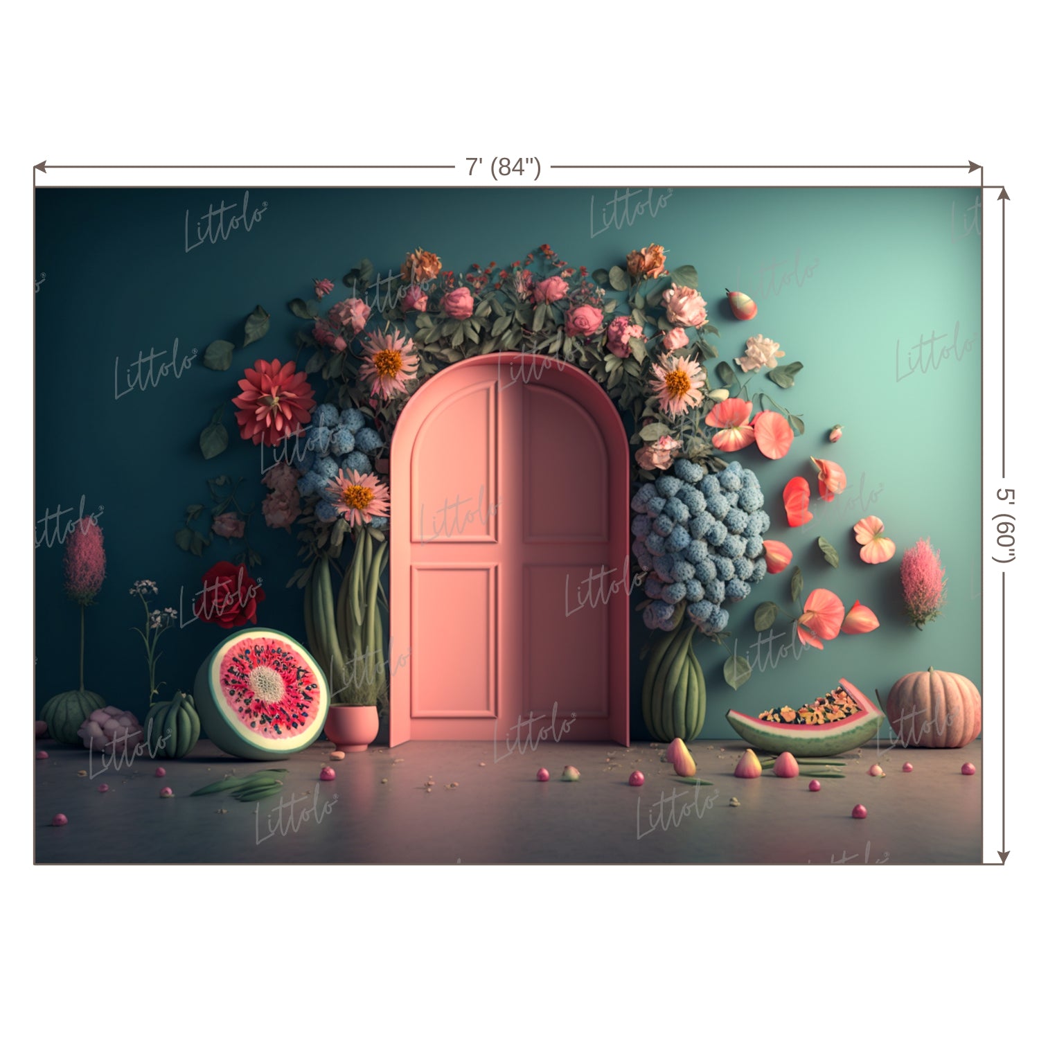 LB0580 Summer Doorway Backdrop