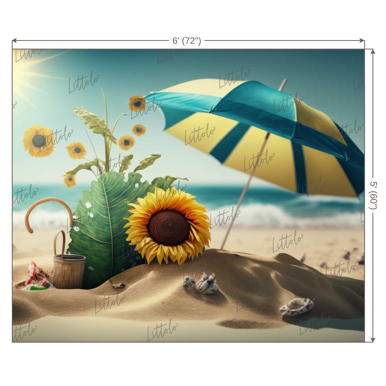 LB0587 Summer Beach Backdrop