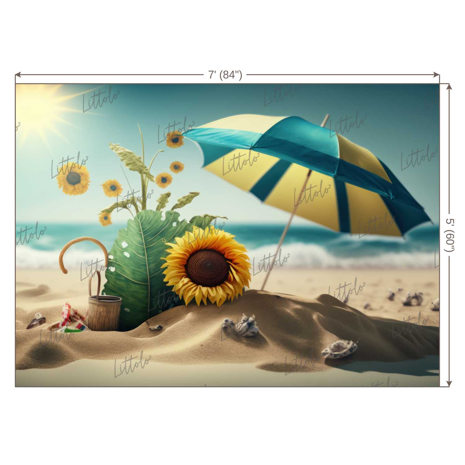 LB0587 Summer Beach Backdrop