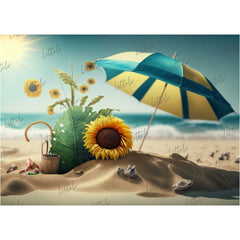 LB0587 Summer Beach Backdrop