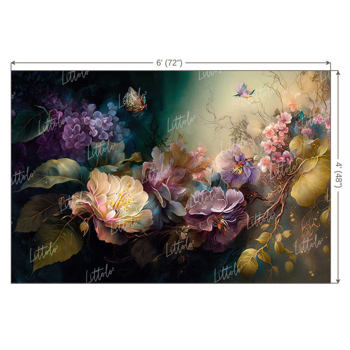 LB0588 Floral Fine Art Backdrop