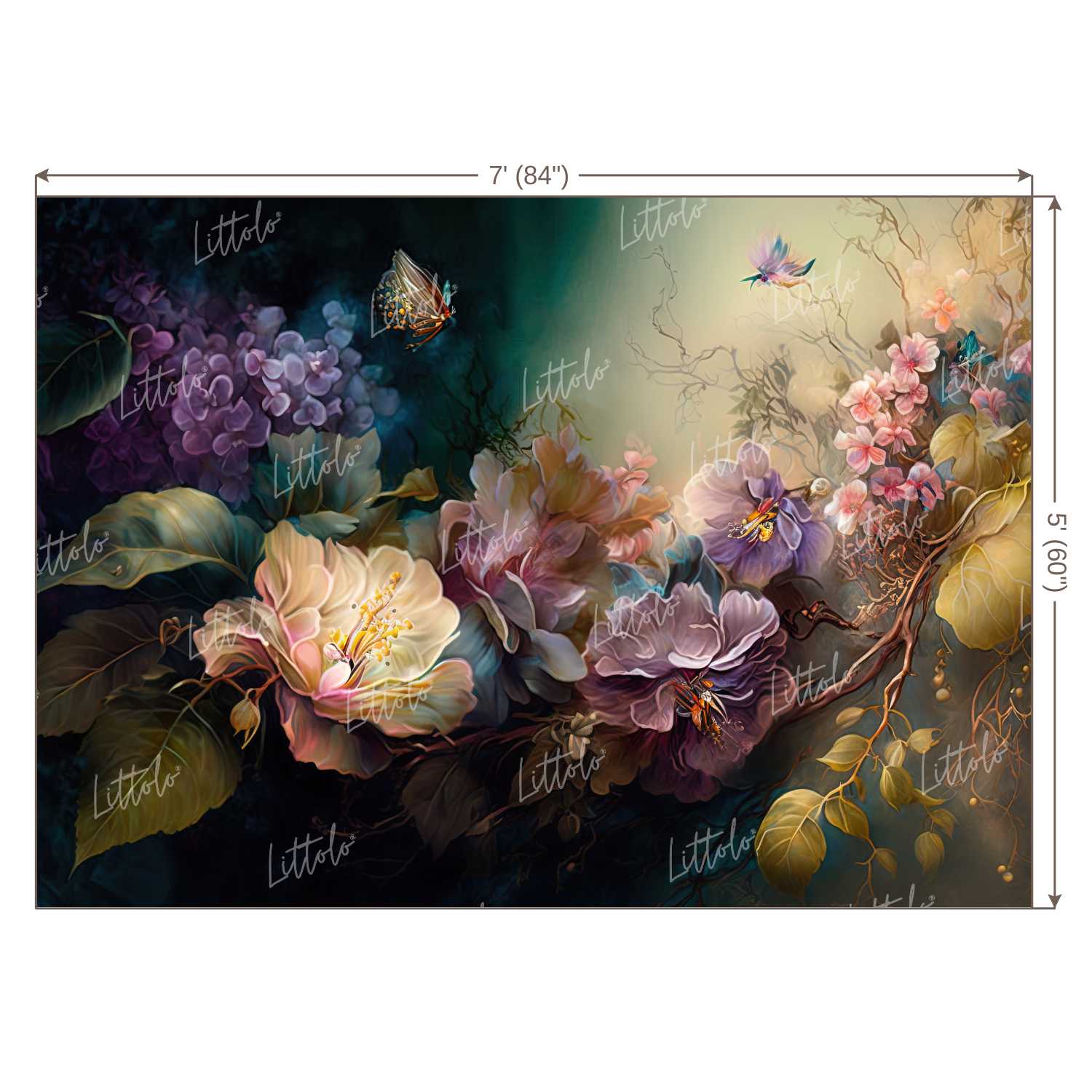 LB0588 Floral Fine Art Backdrop