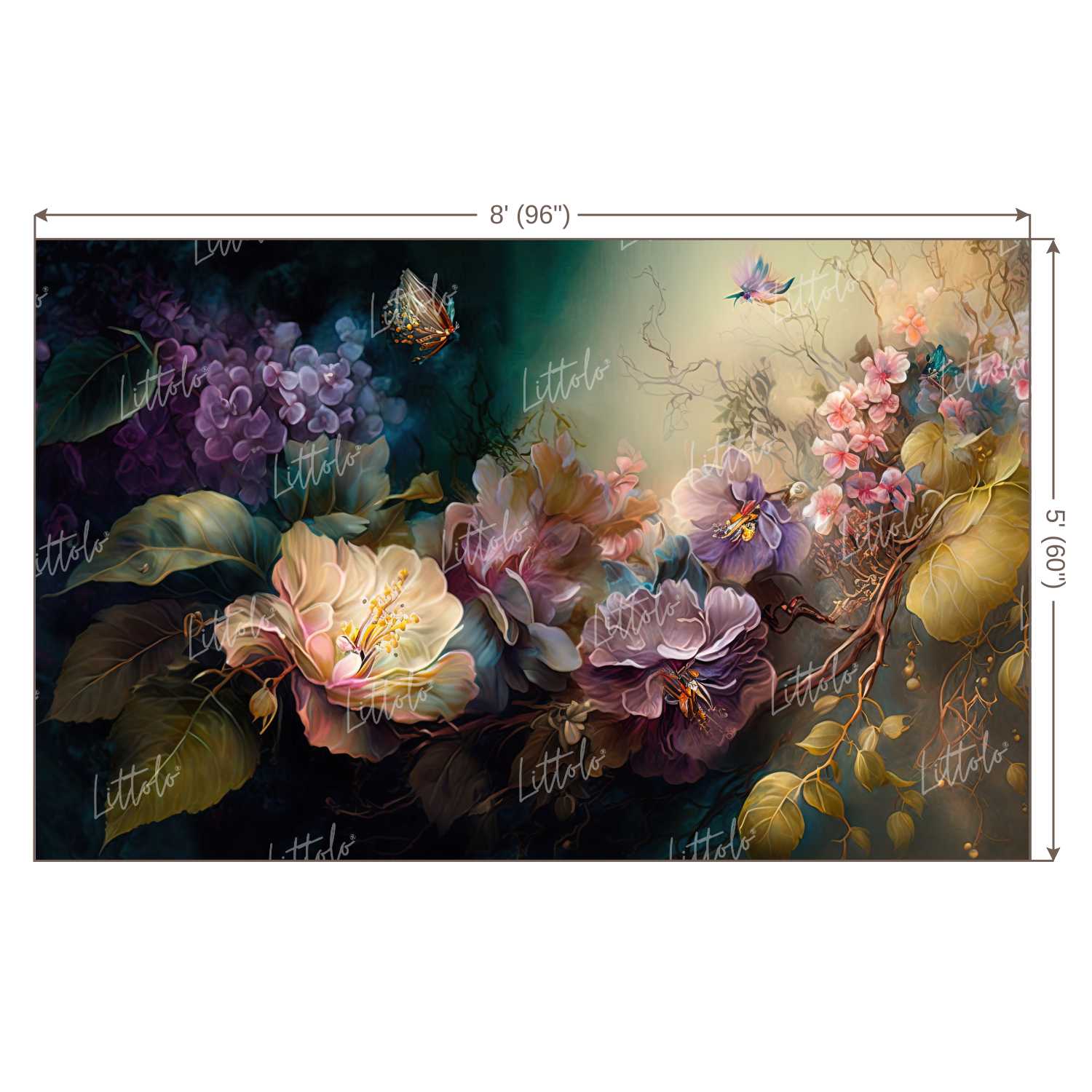 LB0588 Floral Fine Art Backdrop