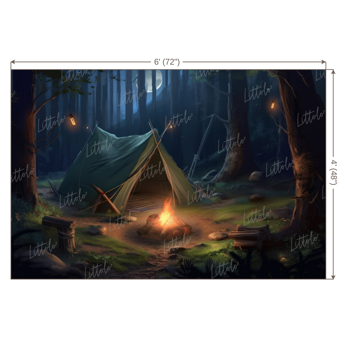 LB0589 Adventure Camping Backdrop