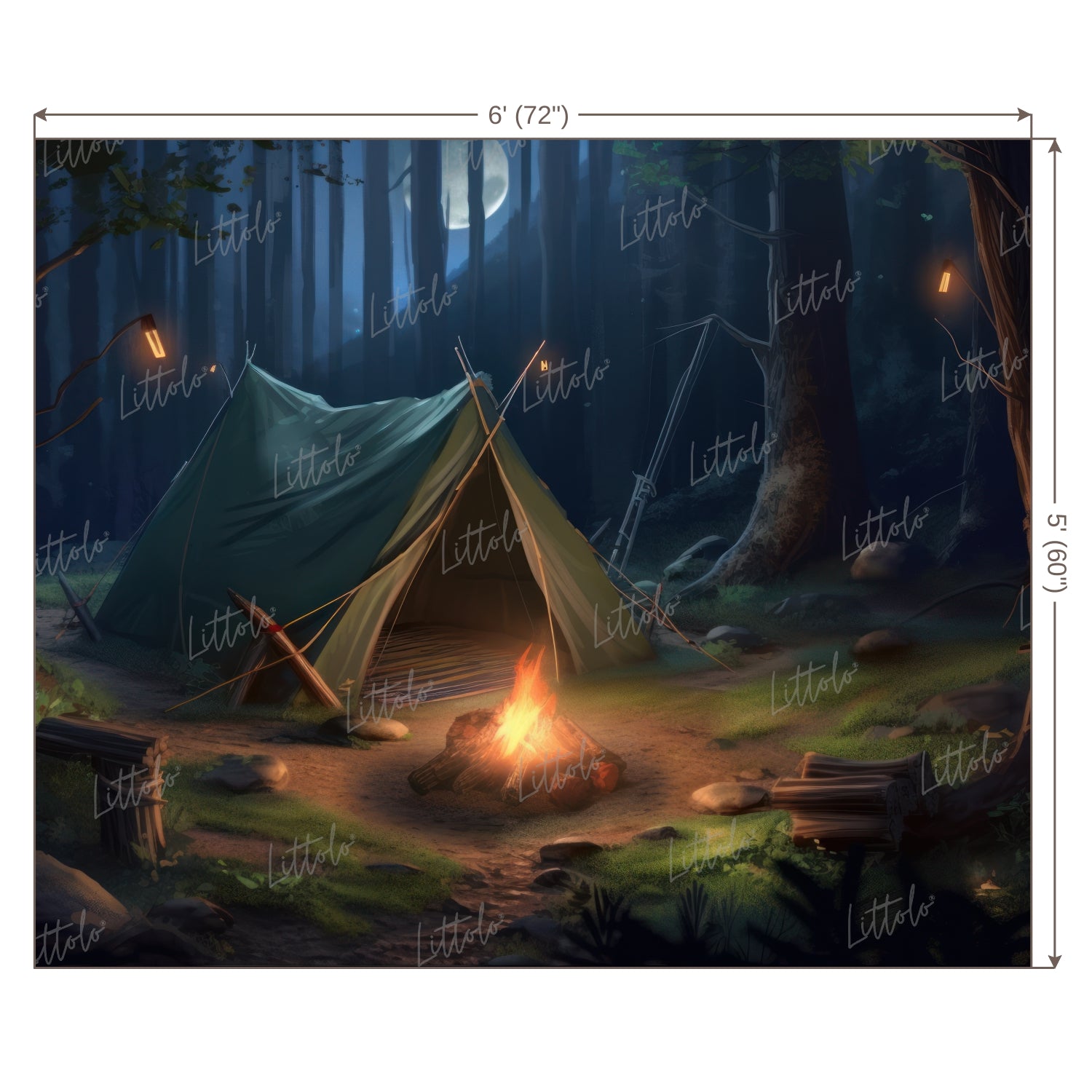 LB0589 Adventure Camping Backdrop