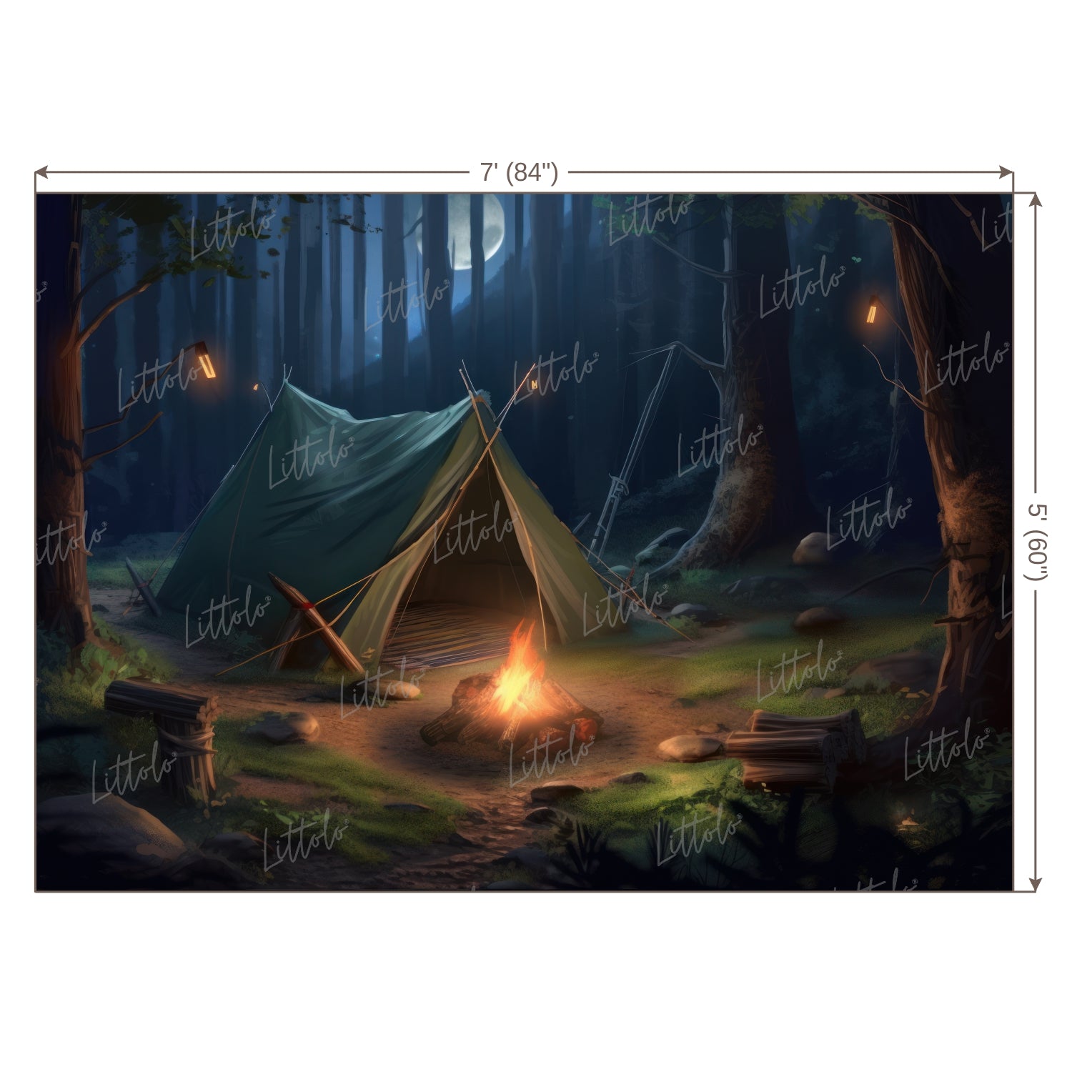 LB0589 Adventure Camping Backdrop