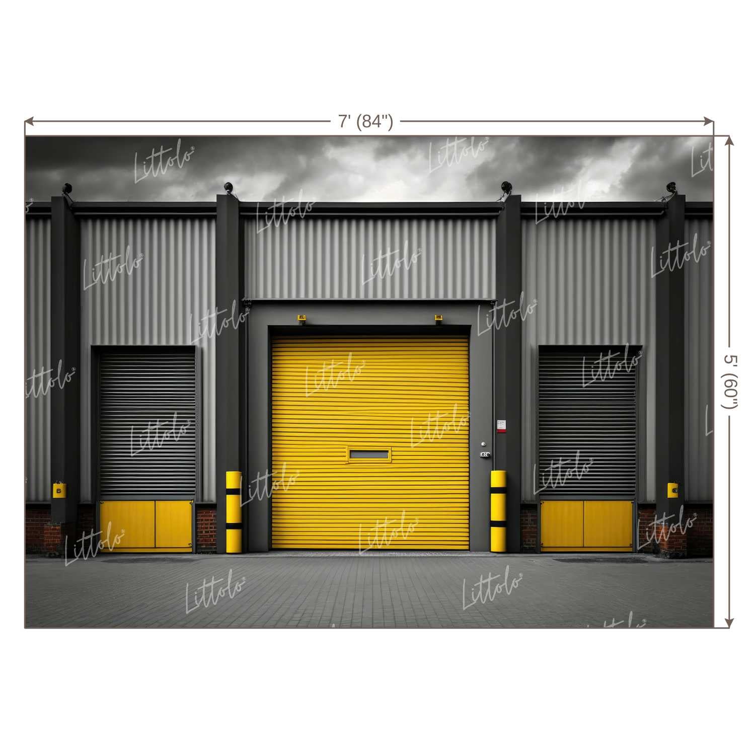 LB0590 Garage Roller shutter Backdrop