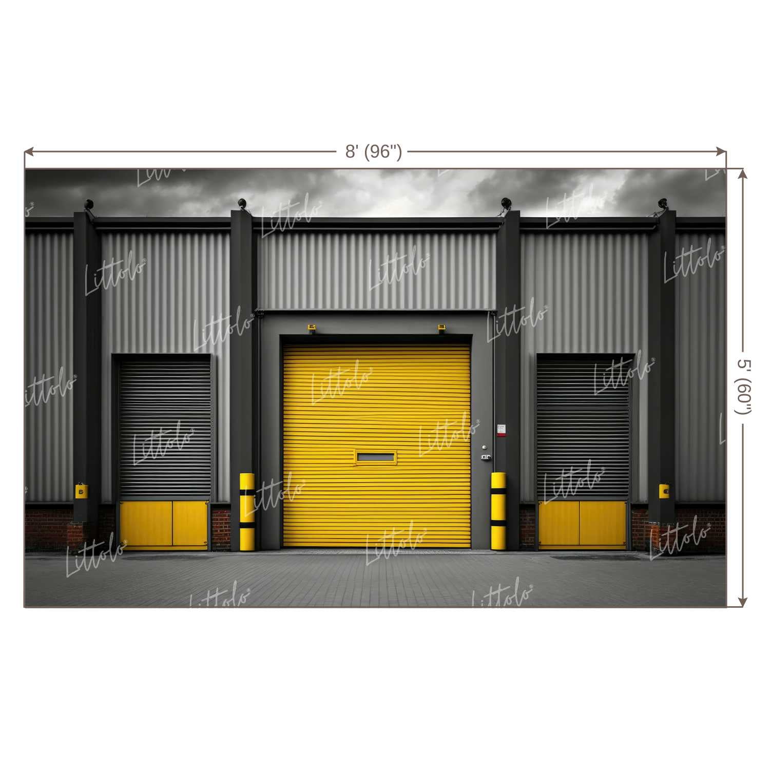 LB0590 Garage Roller shutter Backdrop