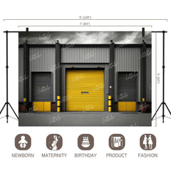 LB0590 Garage Roller shutter Backdrop