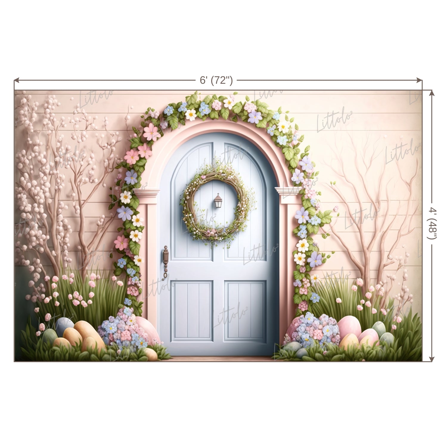 LB0591 Easter Doorway Backdrop