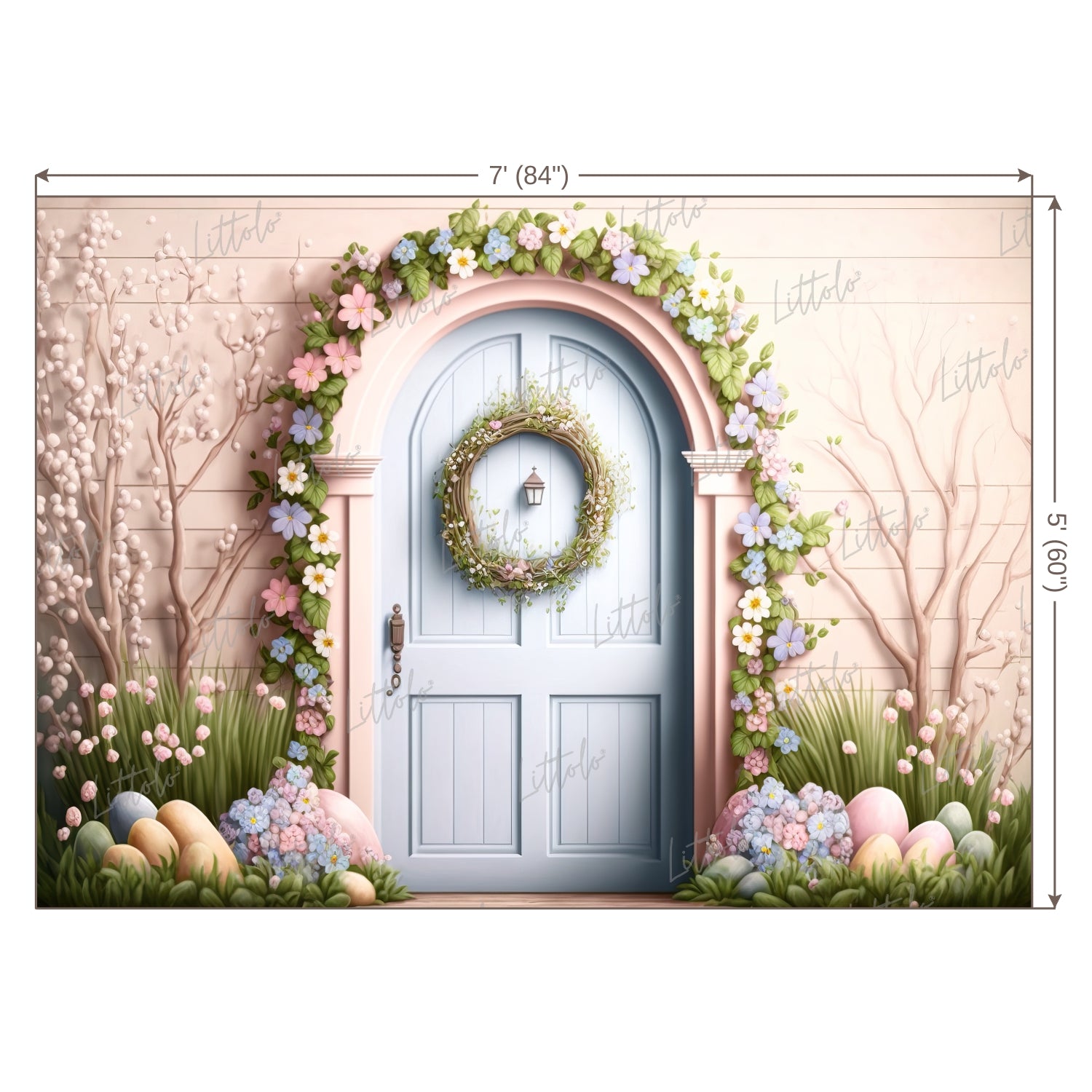 LB0591 Easter Doorway Backdrop